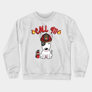 Firefighter Bull Terrier Crewneck Sweatshirt